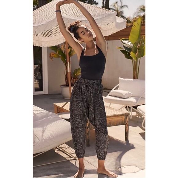 Free People Pants - Free People Movement All Strapped One Piece Harem Jumpsuit in Black Size Small